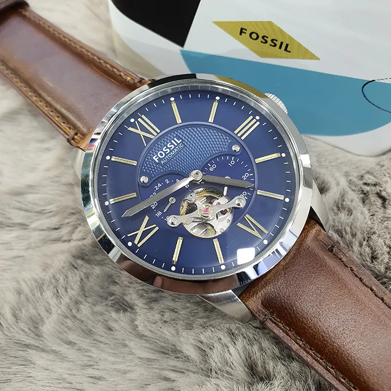 Fossil Townsman Automatic Blue Satin Dial Men's Watch | ME3110